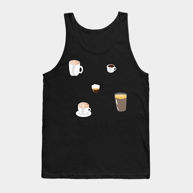 Coffee Sticker Pack Tank Top by jhsells98